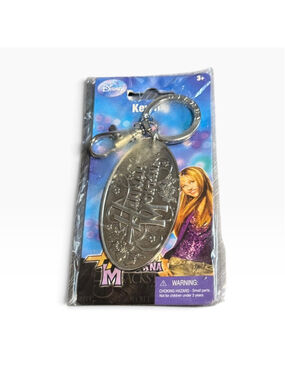 Y2k Disney Hannah Montana Pewter Keyring One Size Silver Nwt New